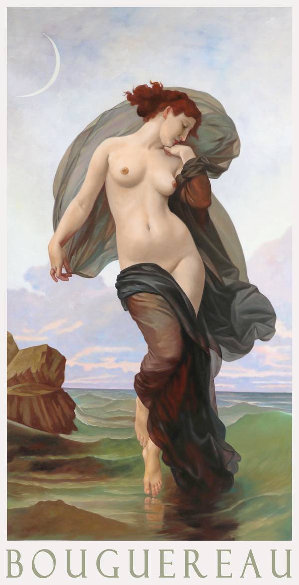 Esti hangulat - női akt - reprint, művészeti plakát William Adolph Bouguereau  Női alak